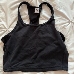 TNA Black Racerback Crop Top
